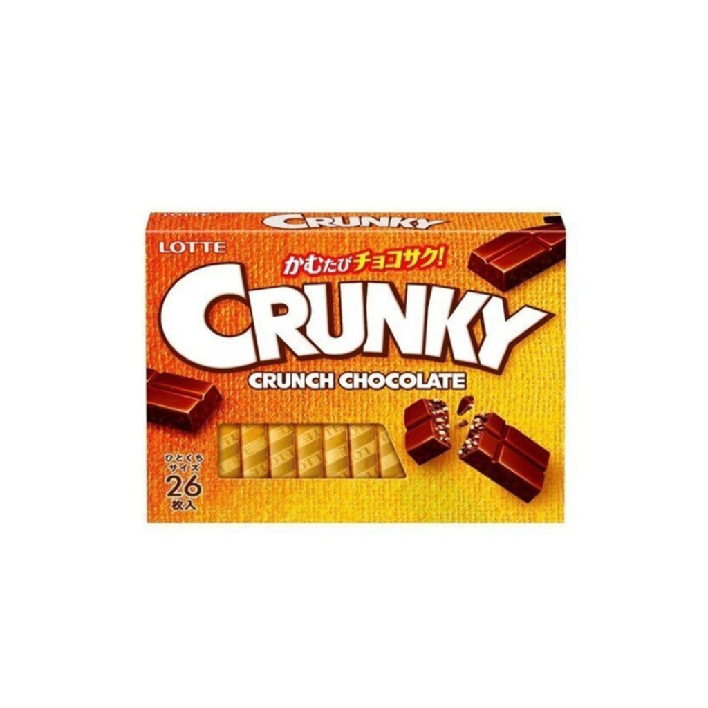 Шоколад молочный с хрустящими шариками Crunky LOTTE, коробка, 97,5 гр, Япония