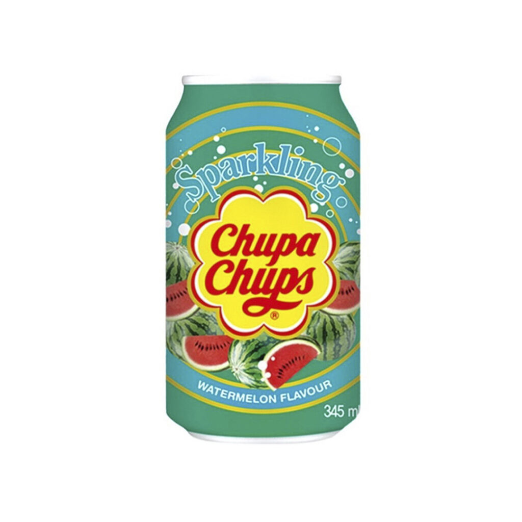Лимонад Чупа-чупс Арбуз газированный CHUPA CHUPS, ж/б, 345 мл, Корея