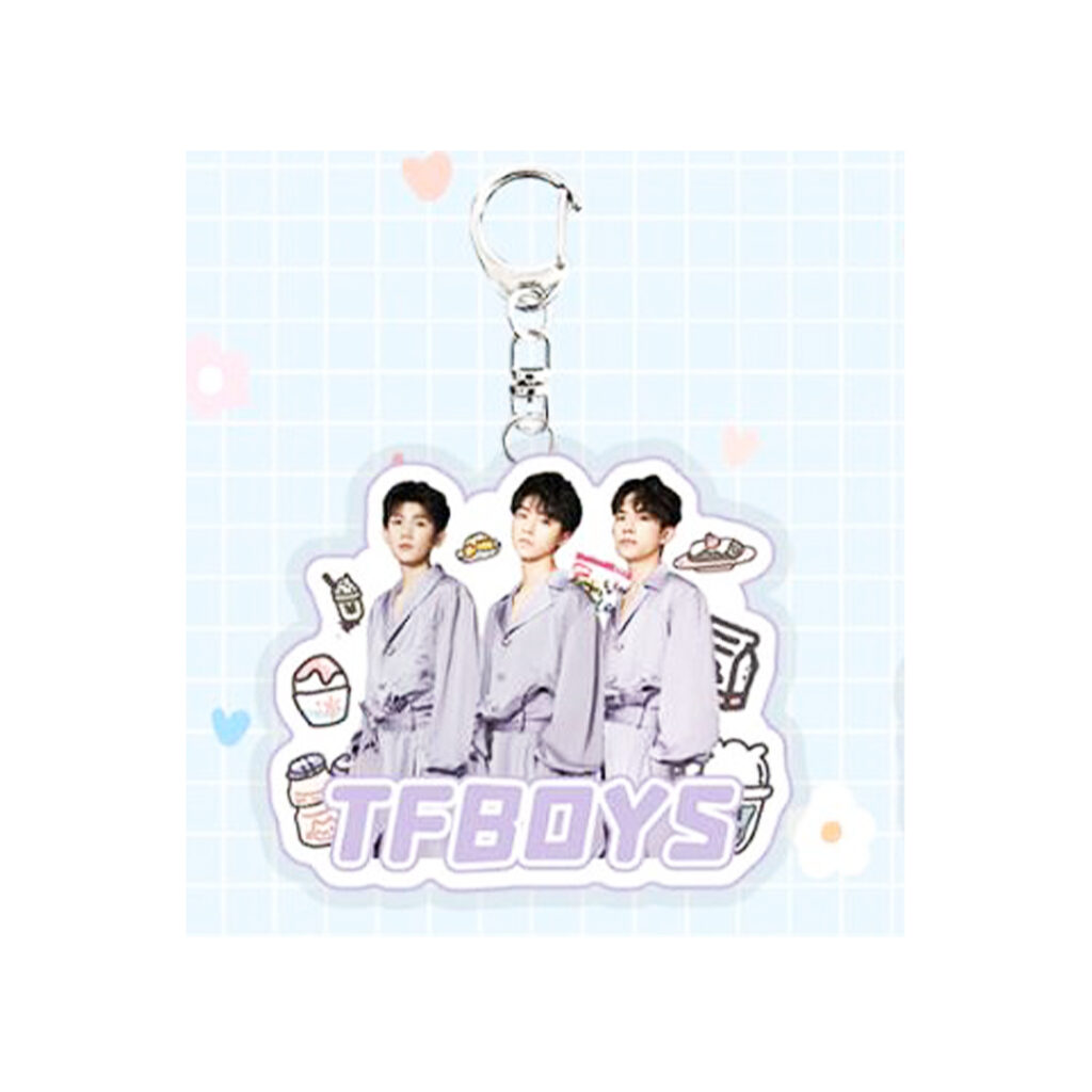 Брелок с карабином акриловый TFBoys Snow Man KURAMA, упак, 1 шт, Россия