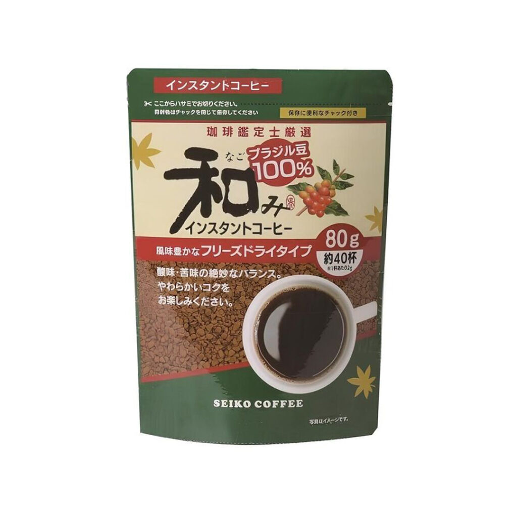 Кофе растворимый Nagomi SEIKO COFFEE, ZIP-пакет, 80 гр, Япония
