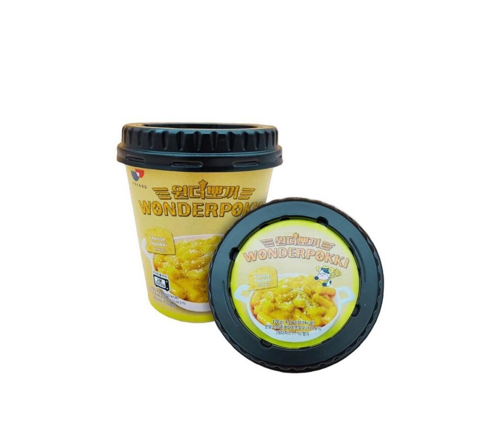Клецки рисовые Топокки с сыром Wonderpokki HOKANG, стакан, 120 гр, Корея