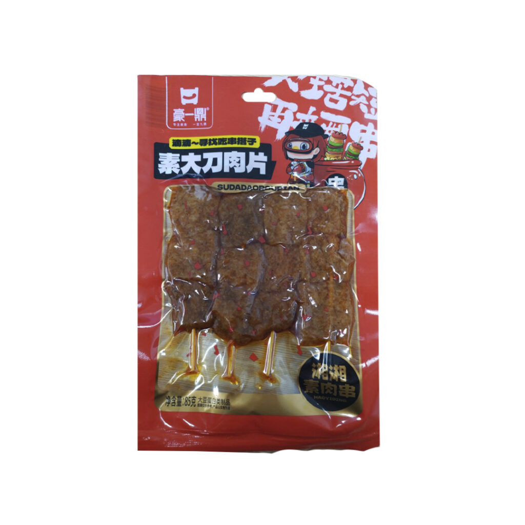 Снэк из соевого мяса Шашлычок на палочке со вкусом Барбекю XIANGXIANG, в/упак, 85 гр, Китай