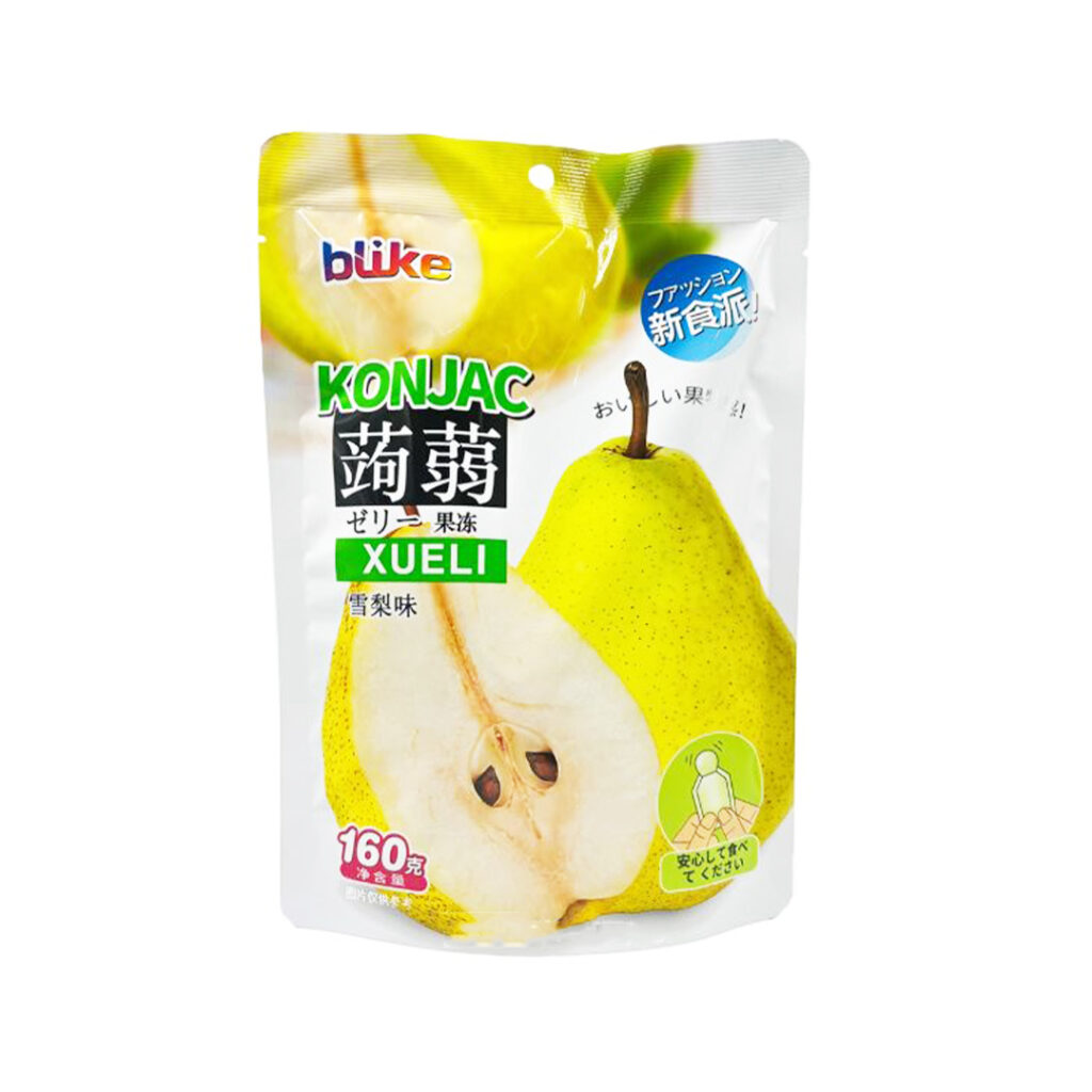 Питьевое желе Blike с конжаком со вкусом груши, пакет, 160 гр, Китай