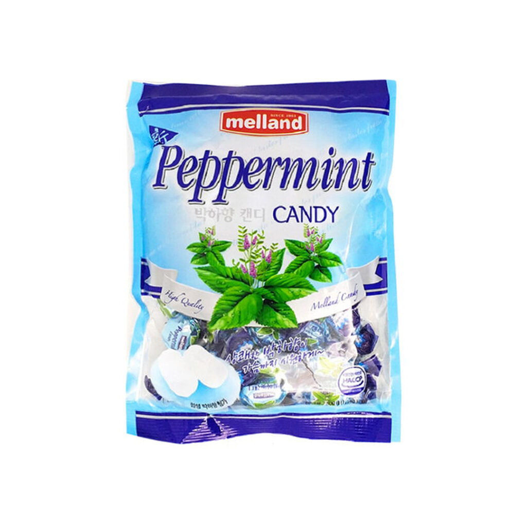 Конфеты леденцы со вкусом Перечной мяты MELLAND, пакет, 250 гр, Корея