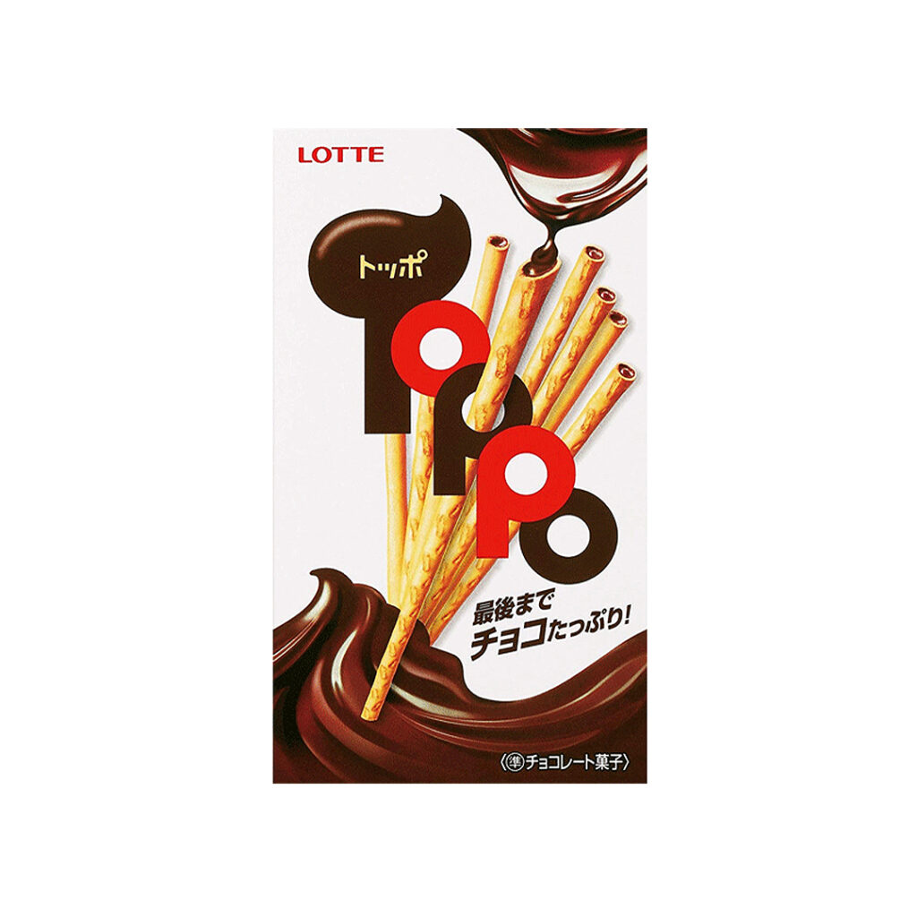 Печенье-соломка LOTTE Toppo бисквитное с ванильной начинкой, 40 гр