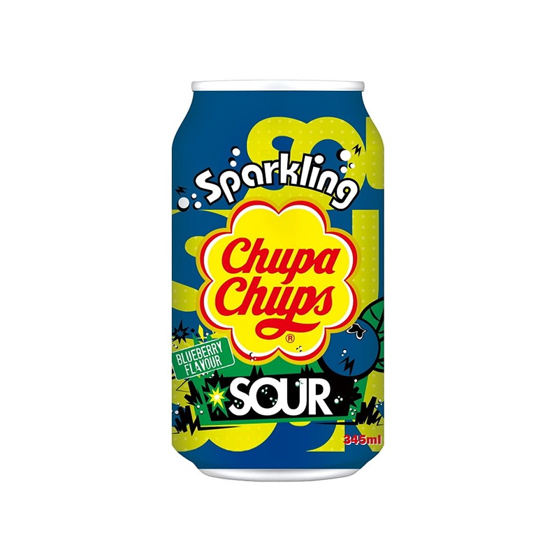 Лимонад Чупа-чупс Черника газированный CHUPA CHUPS, ж/б, 345 мл, Корея
