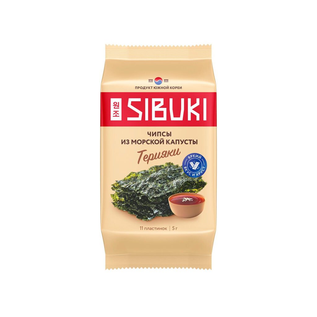 Чипсы из водорослей Sibuki Терияки, 5 гр
