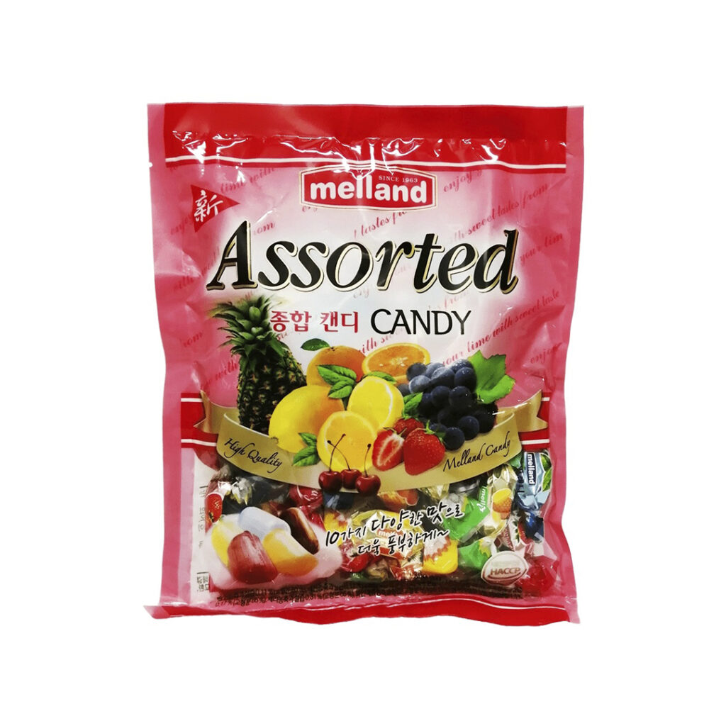 Конфеты леденцы Ассорти вкусов MELLAND, пакет, 250 гр, Корея