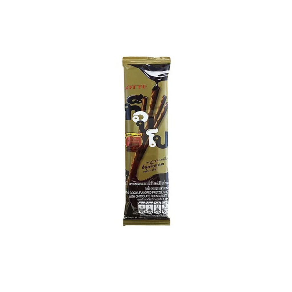 Печенье-соломка LOTTE Toppo бисквитное с какао начинкой, 11 гр