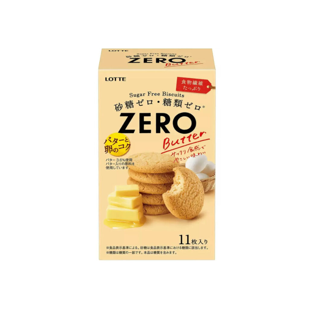 Печенье бисквитное LOTTE Zero Butter без сахара со вкусом сливочного масла, 72,6 гр