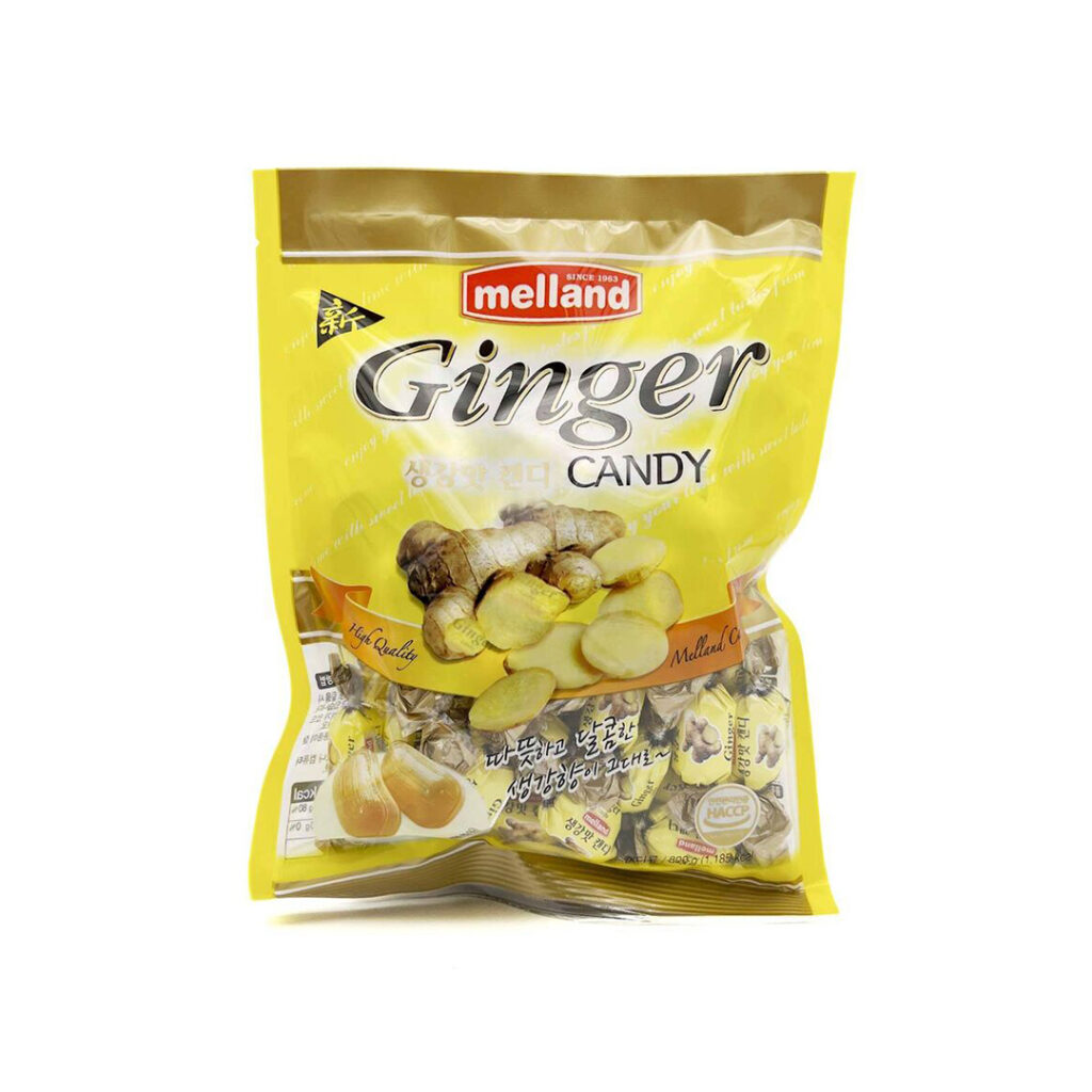 Конфеты леденцы со вкусом Имбиря MELLAND, пакет, 250 гр, Корея