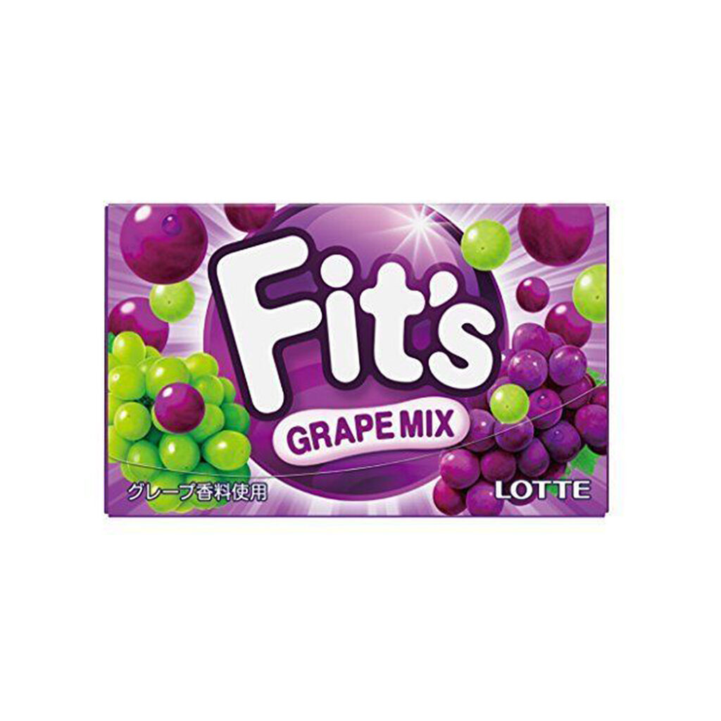 Жевательная резинка LOTTE Fits Grape Mix, 12 пластинок,  24,6 гр