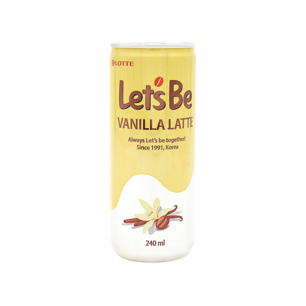Напиток кофейный Ванильное Латте Vanilla Latte LET'S BE, ж/б, 240 мл, Корея