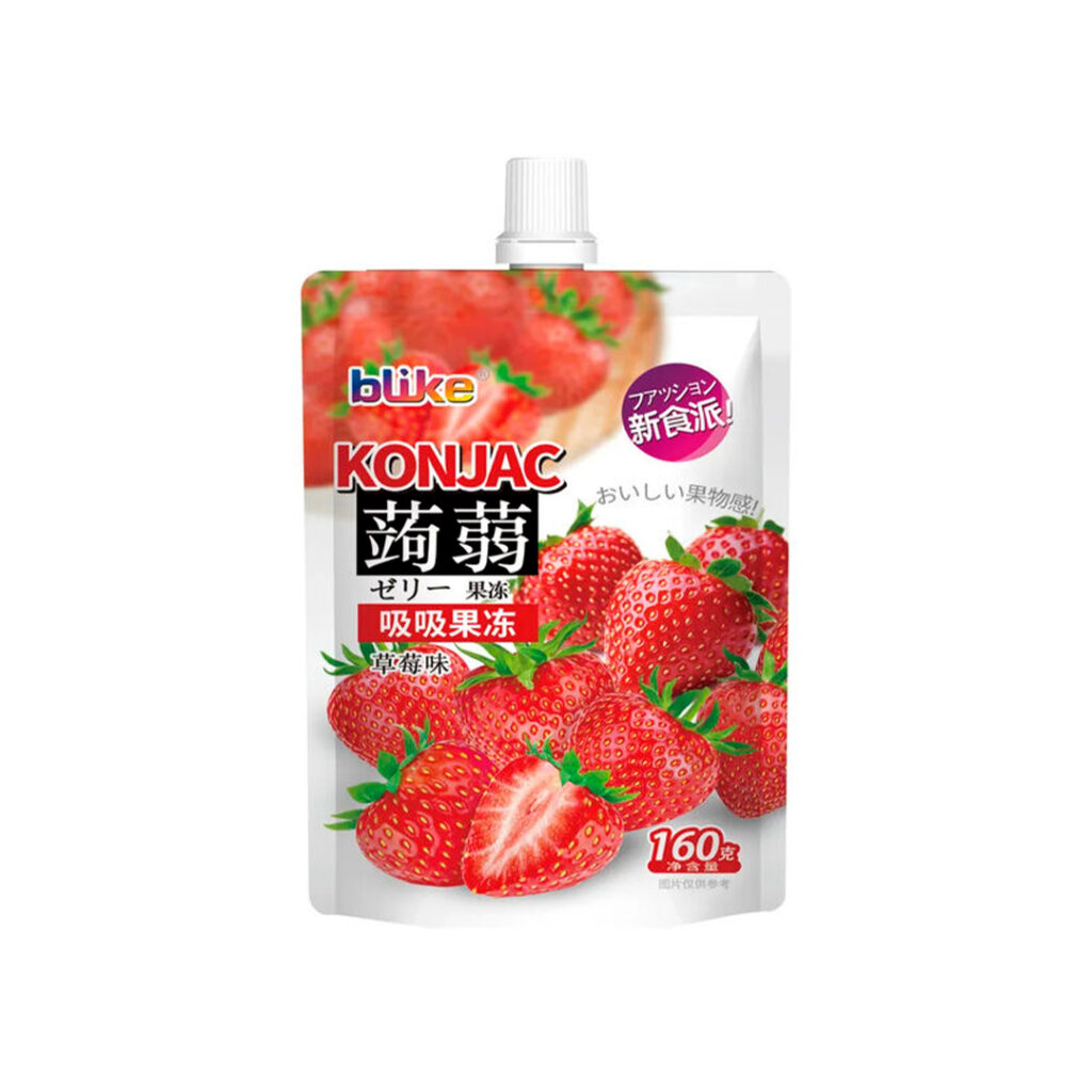 Питьевое желе Blike с конжаком со вкусом клубники, 160 гр