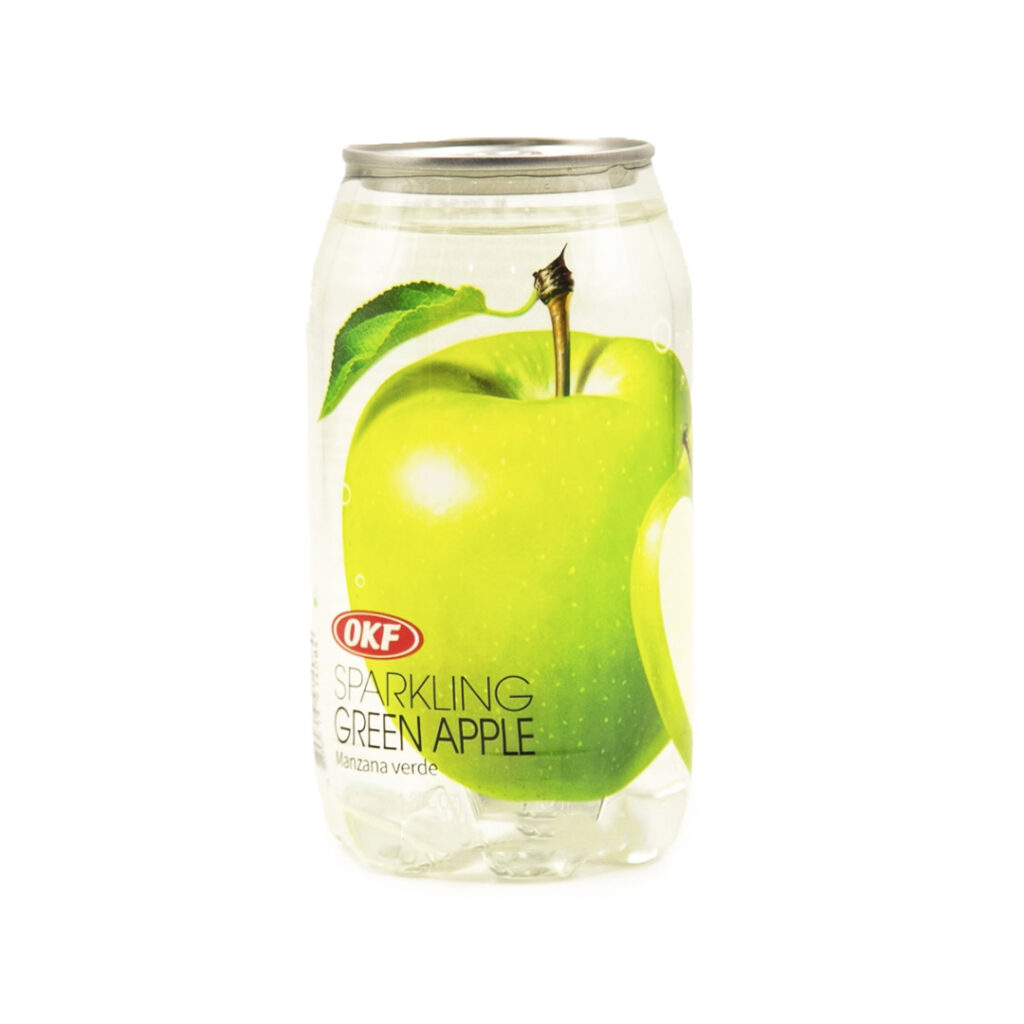 Лимонад ОКФ Зеленое яблоко газированный GREEN APPLE OKF, пл/бут, 350 мл, Корея