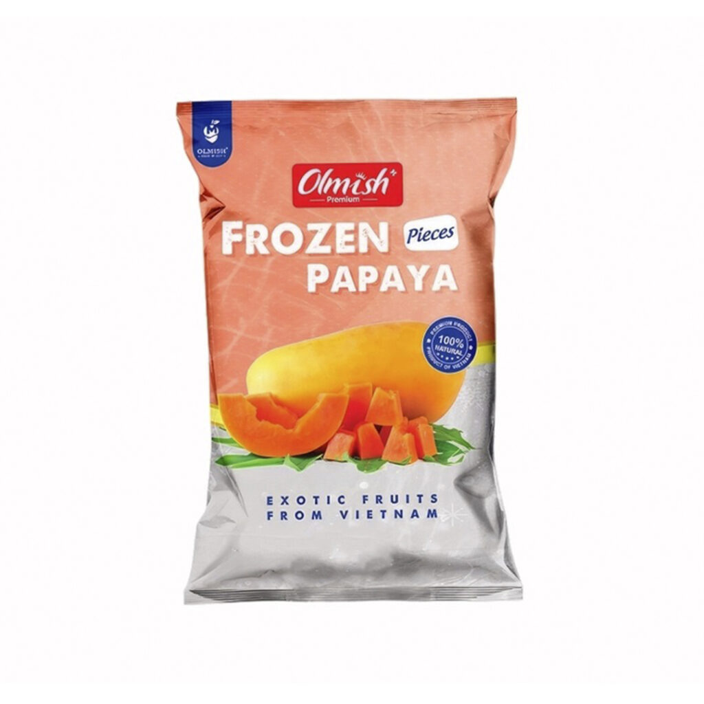 Пюре замороженное кубиками Папайя OLMISH PREMIUM, упак, 500 гр, Вьетнам