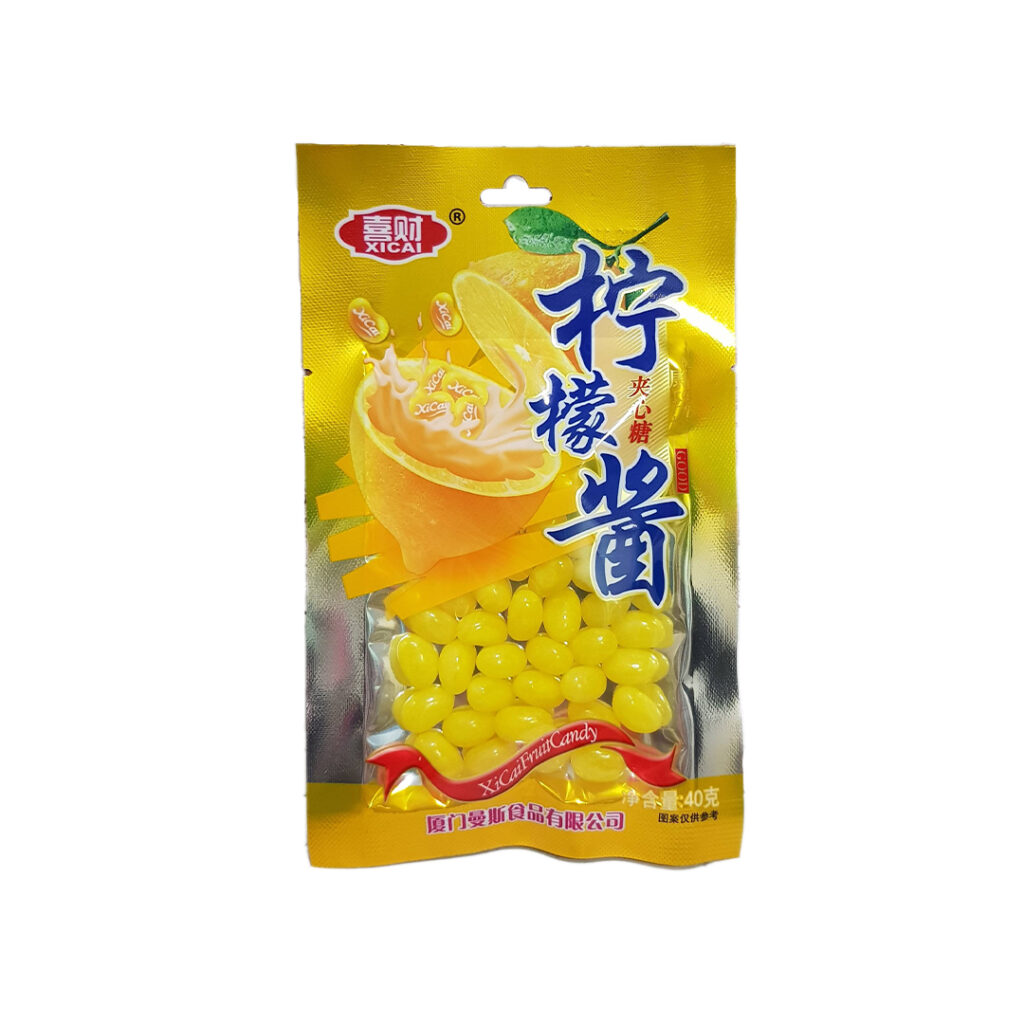 Драже Фруктовые бусинки XiCai Fruit Candy со вкусом лимона, 35 гр