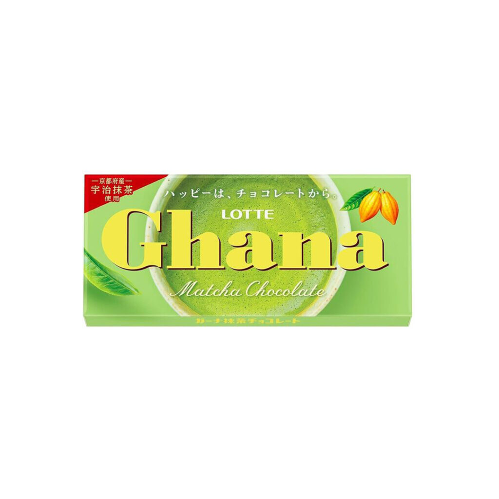 Шоколад молочный со вкусом Матча GHANA LOTTE, коробка, 45 гр, Япония