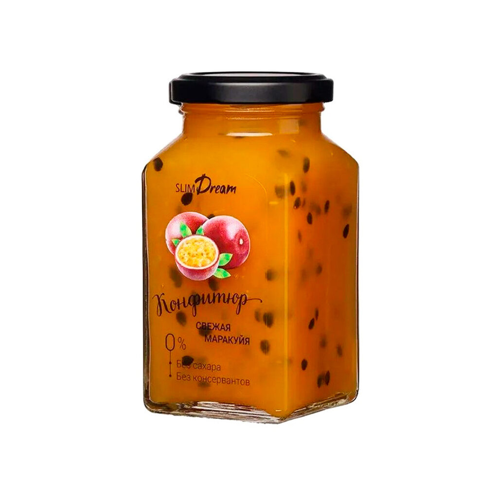 Конфитюр без сахара SLIM Dream маракуйя, стекл.банка, 300 гр