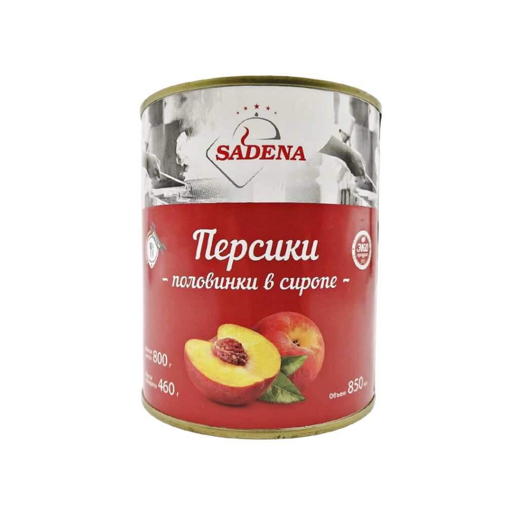 Персики в сиропе половинки Sadena, 425 мл