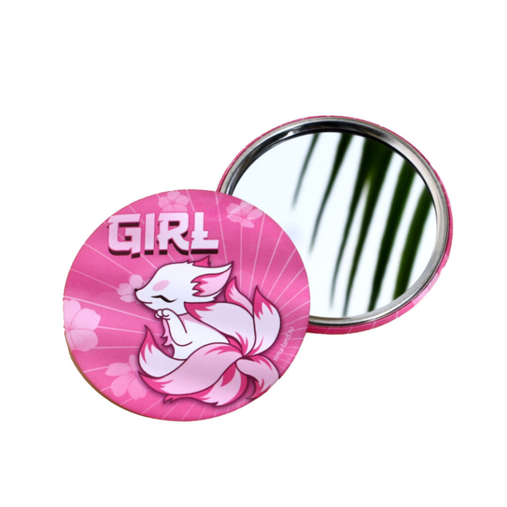 Зеркало карманное Sima Land Girl d=7 см, розовое