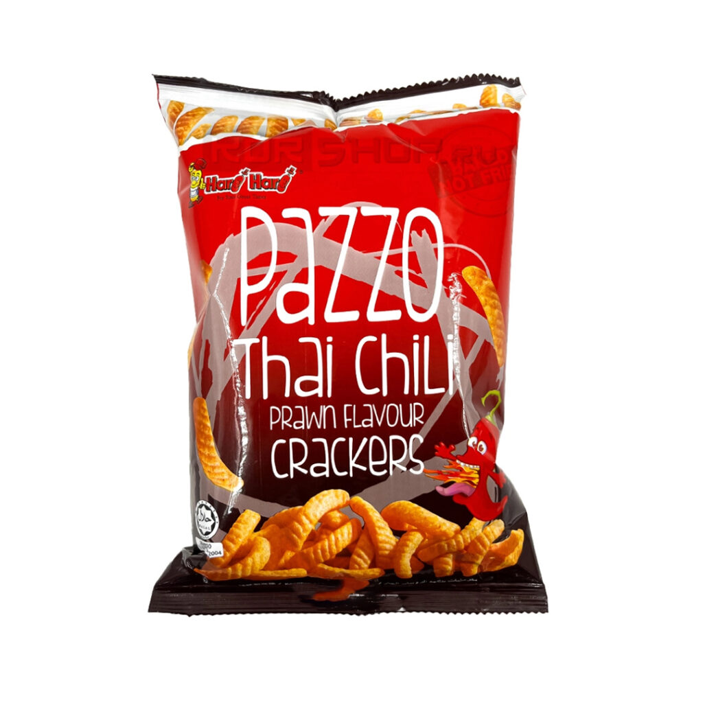Чипсы пшеничные вкус Креветки Pazzo острые HARI HARI, пакет, 60 гр, Малайзия