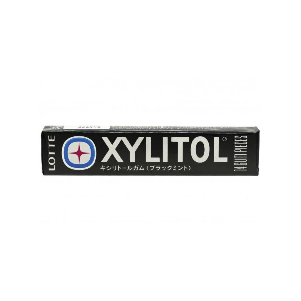 Жевательная резинка LOTTE Xylitol черная мята, 7 подушечек, 21 гр