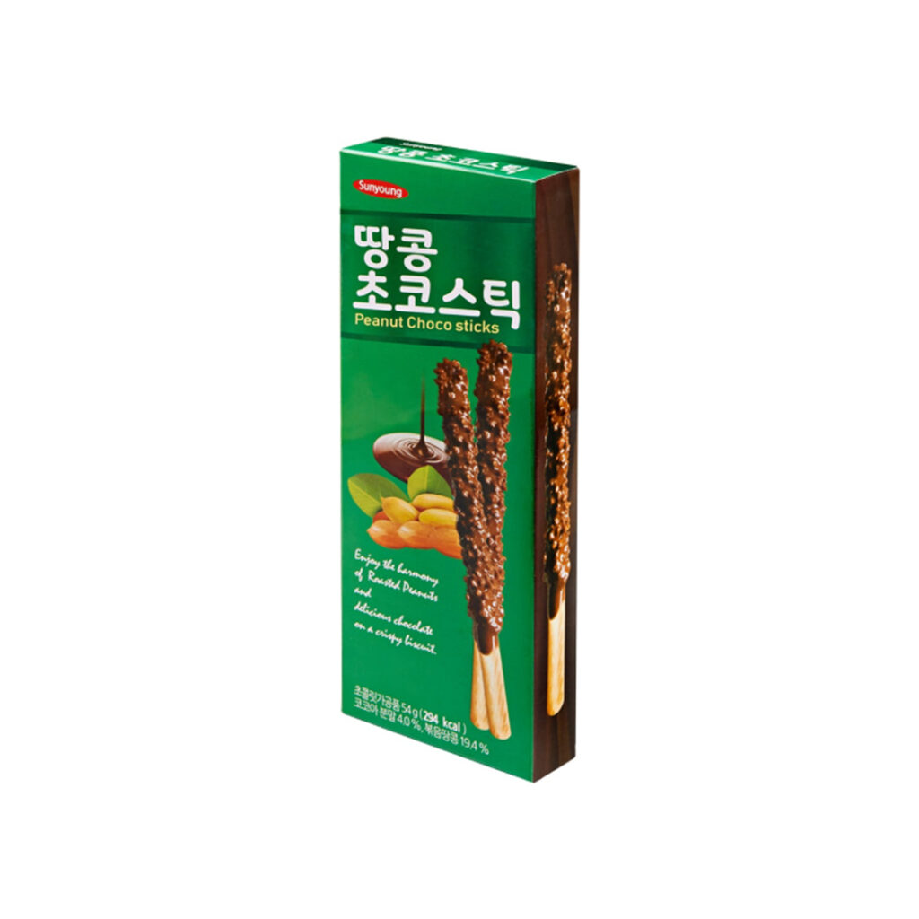 Печенье-соломка Sunyoung в шоколаде с арахисом, 54 гр
