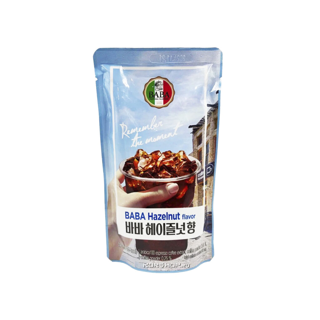 Напиток кофейный Лесной орех с сахаром Hazelnut BABA, пакет, 190 мл, Корея
