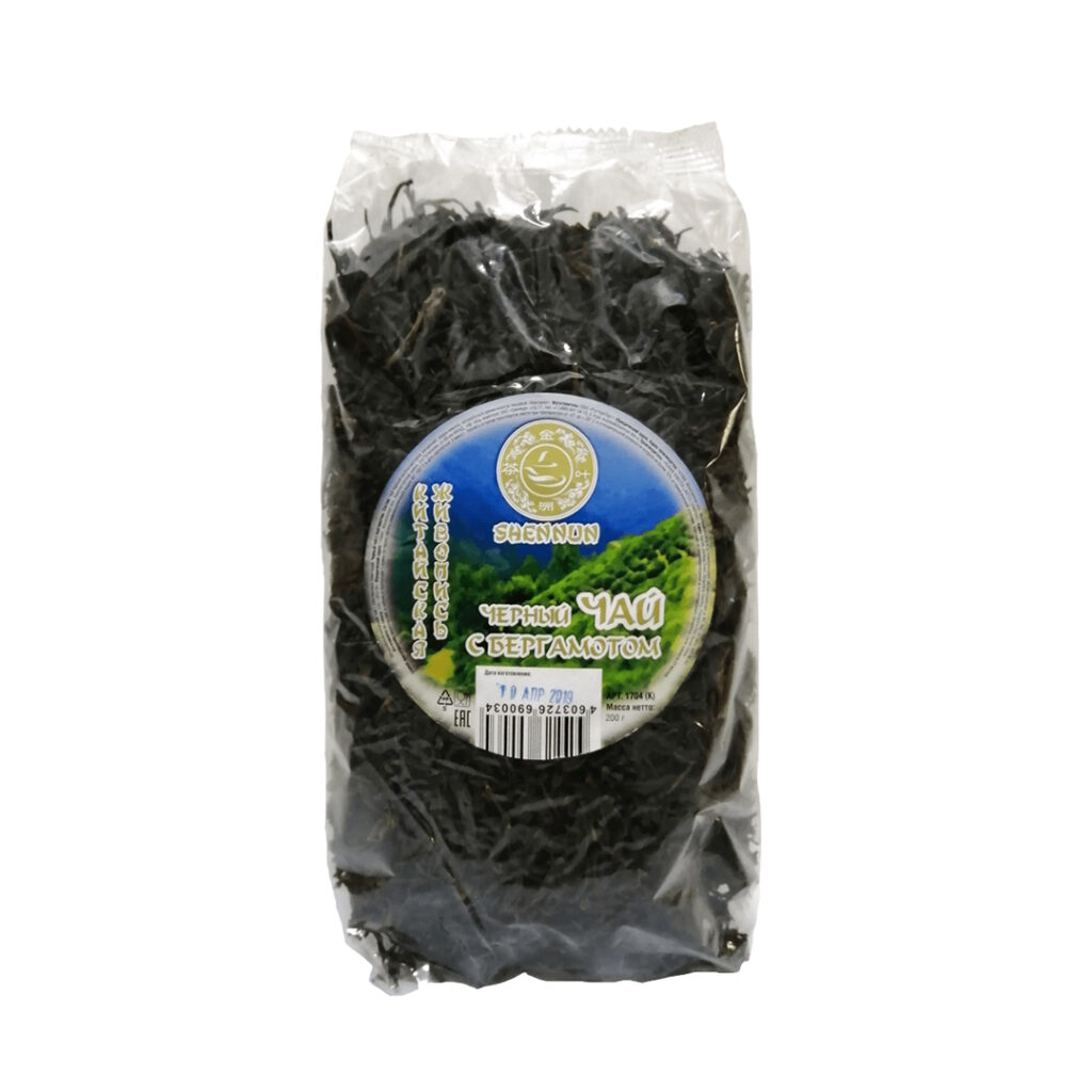 Зеленый чай к/л SHENNUN с ароматом Бергамотом, пакет, 200 гр