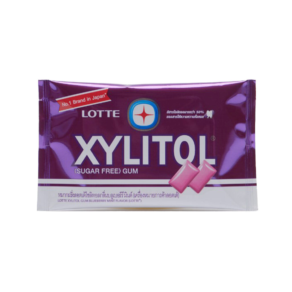 Жевательная резинка LOTTE Xylitol голубика и мята, блистер, 11,6 гр