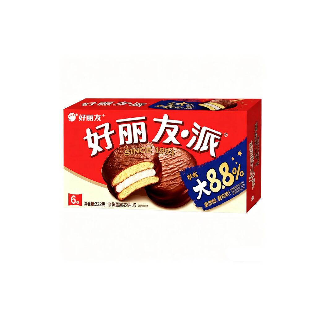 Печенье-сэндвич бисквитное вкус Шоколад Орион Чоко Пай HaoLiYou 222 гр, Китай