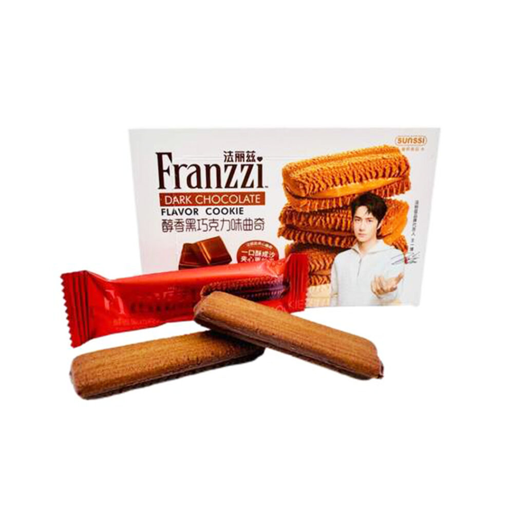 Печенье пшеничное с начинкой Темный шоколад FRANZZI, коробка, 58 гр, Китай