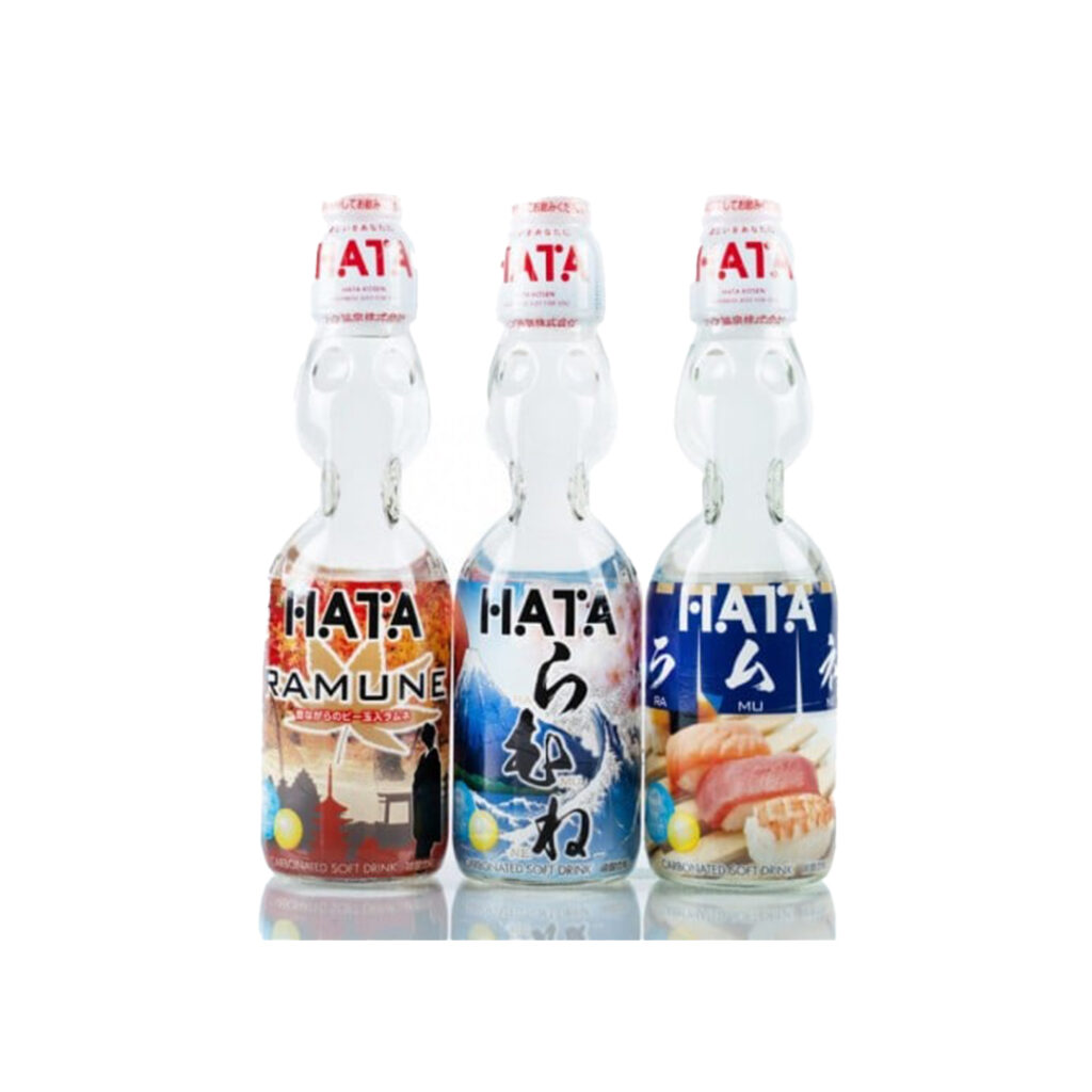 Рамунэ газированный Микс вкусов HATA, ст/бут, 200 мл, Япония