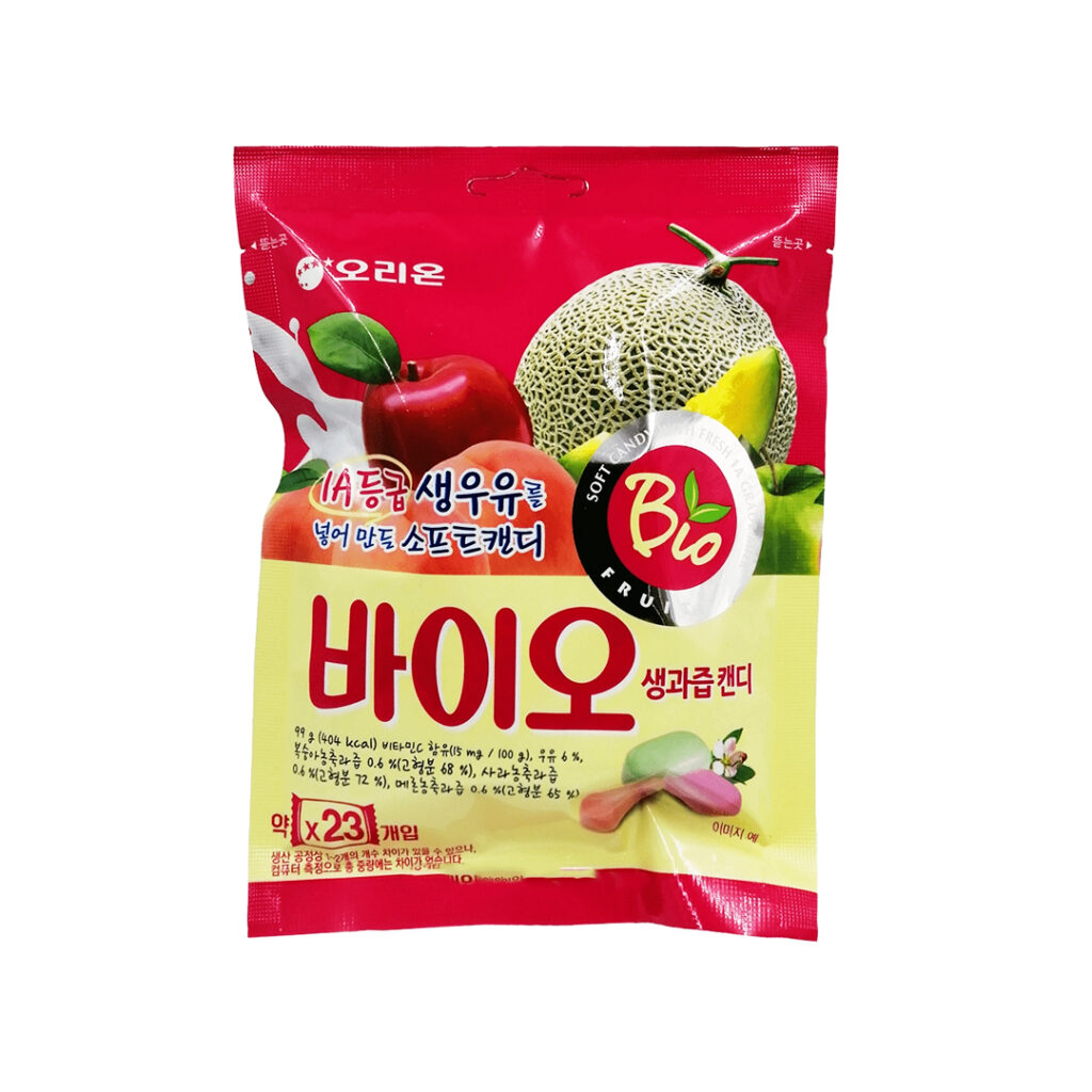 Конфеты карамельные ORION BIO Candy Фруктовое Ассорти, пакет, 99 гр, Корея