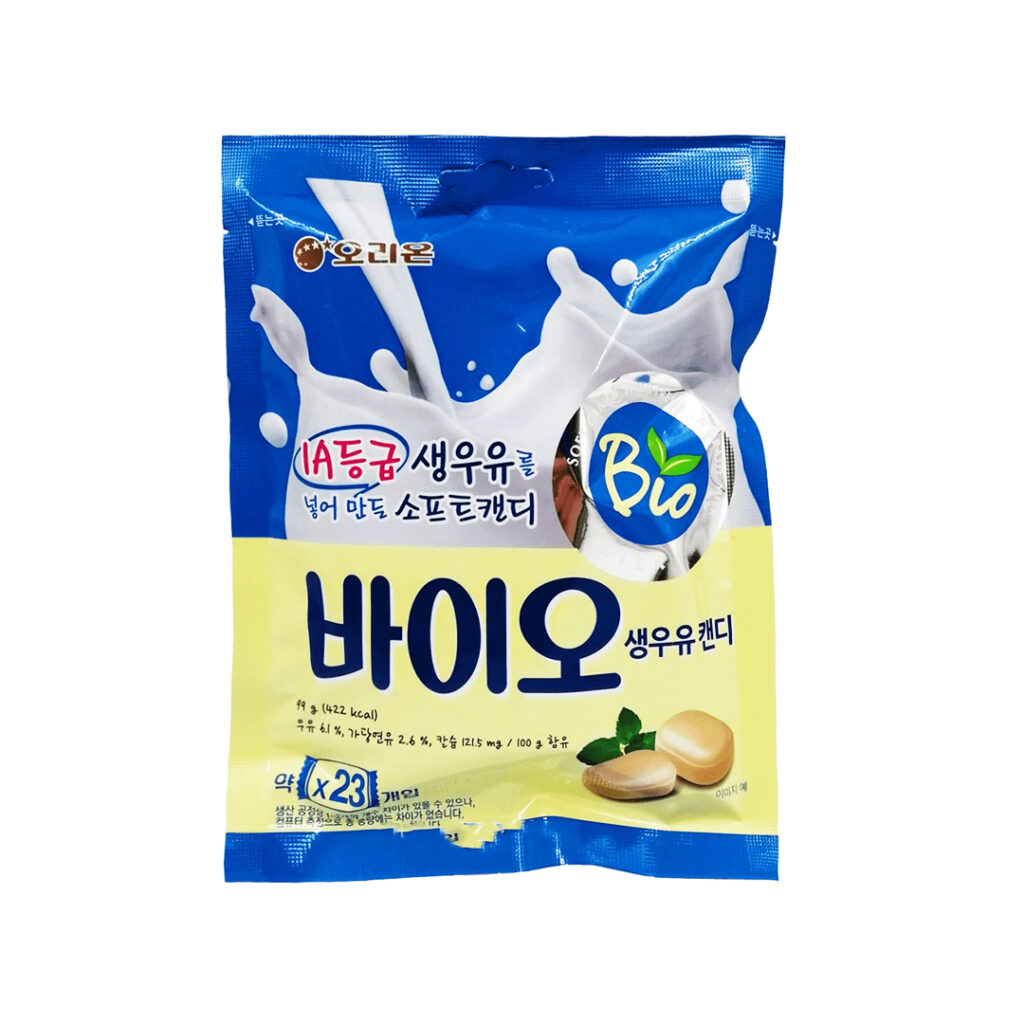 Конфеты карамельные ORION BIO Candy Молочные, пакет, 99 гр, Корея