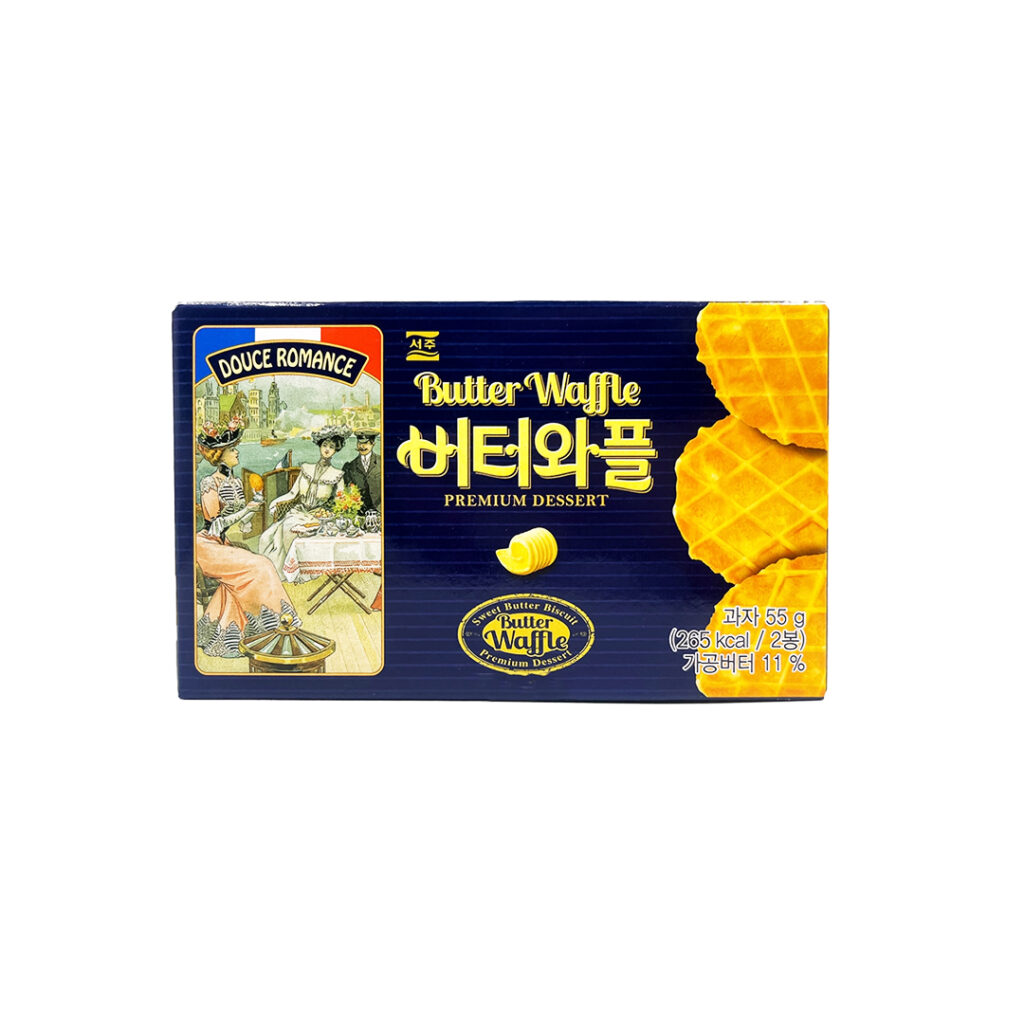 Вафли сливочные SEOJU Butter Waffle, коробка, 55 гр, Корея