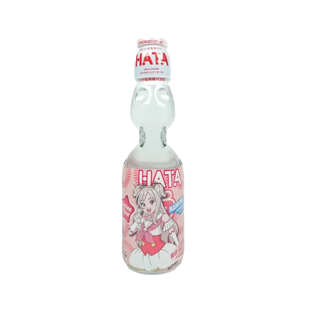 Рамунэ Личи газированный АНИМЕ HATA, ст/бут, 200 мл, Япония