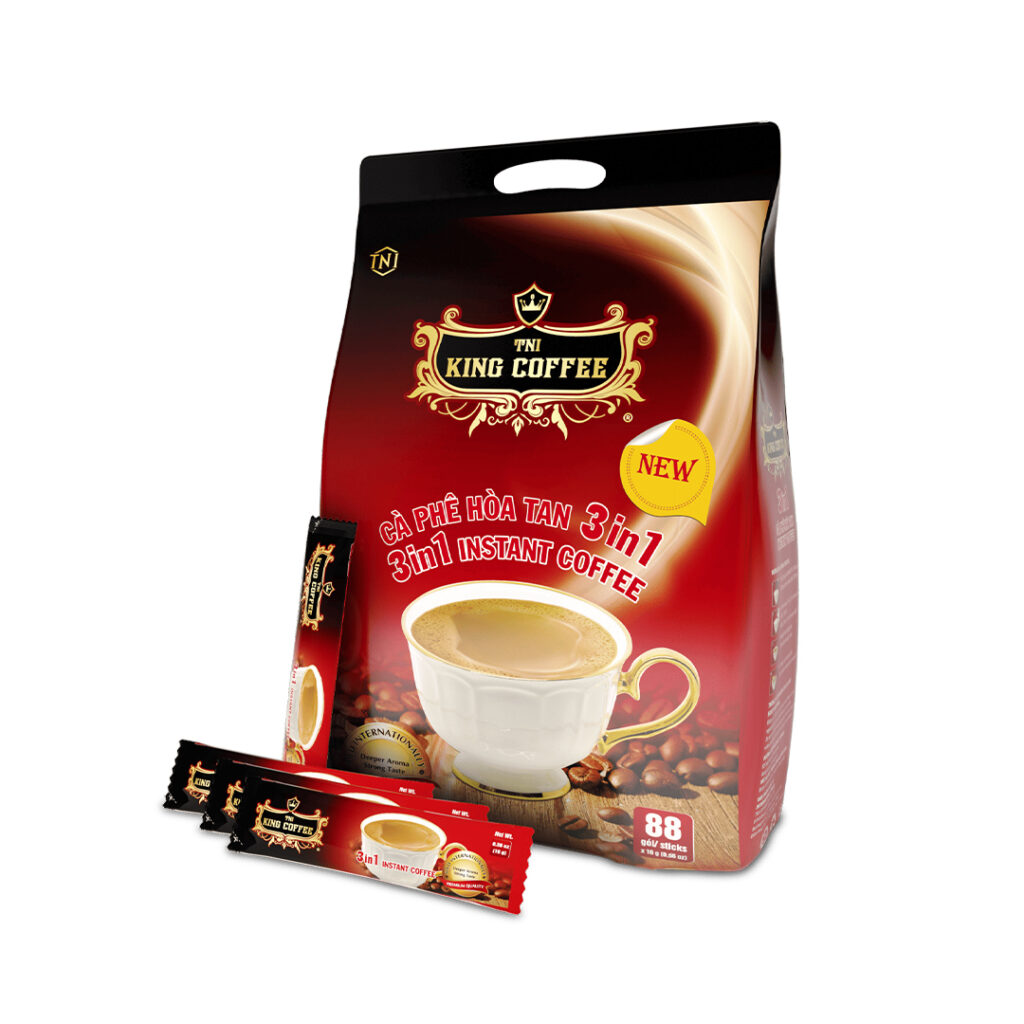 Кофе растворимый в стиках 3 в 1 (48 шт) KING COFFEE INSTANT COFFEE, 768 гр, Вьетнам