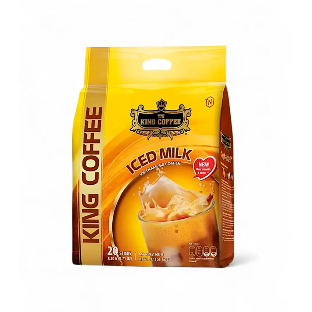 Кофе растворимый в стиках 3 в 1 (20шт) KING COFFEE ICED MILK, 400 гр, Вьетнам