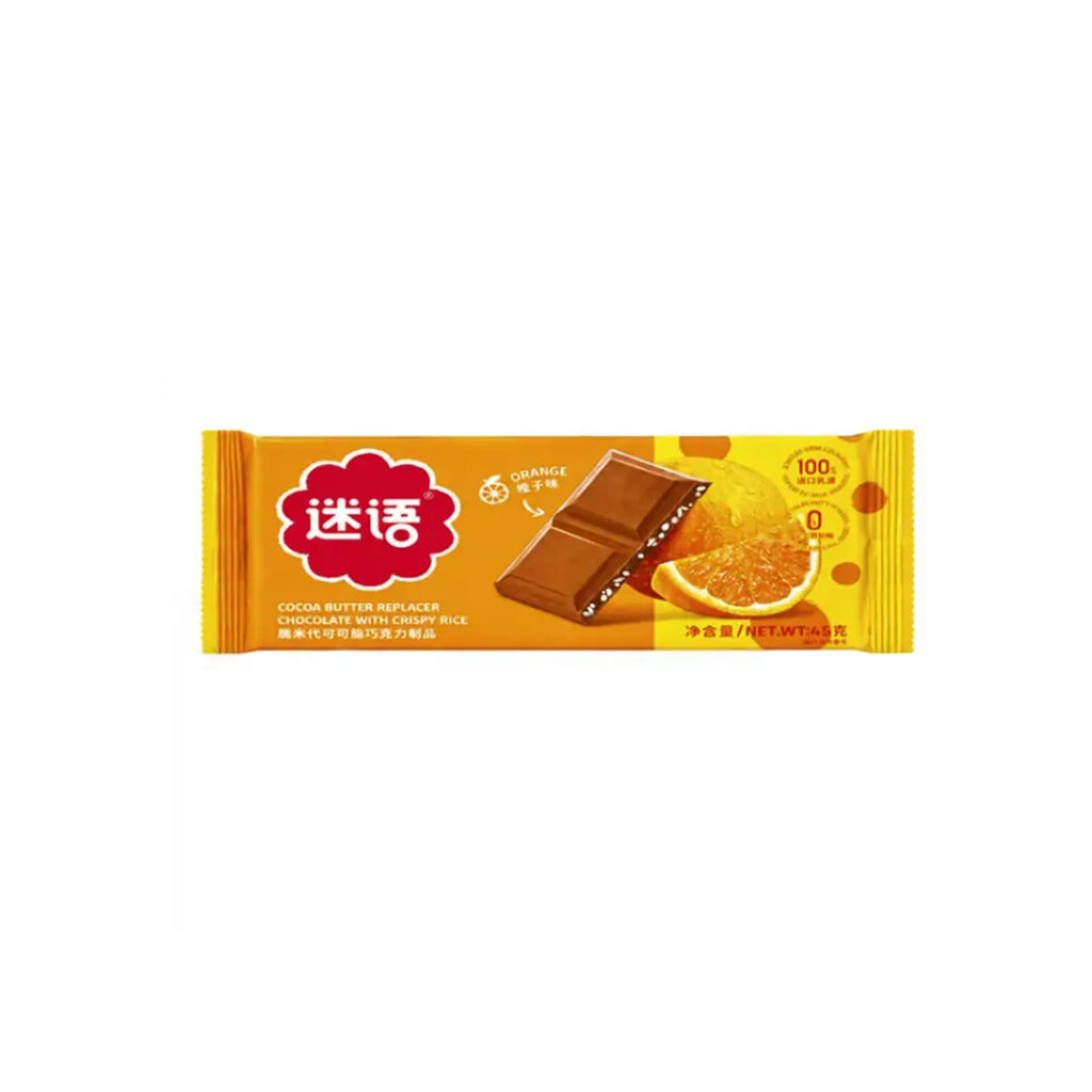 Шоколадная плитка с апельсиновым вкусом HEIJINGANG, упаковка, 45 гр, Китай