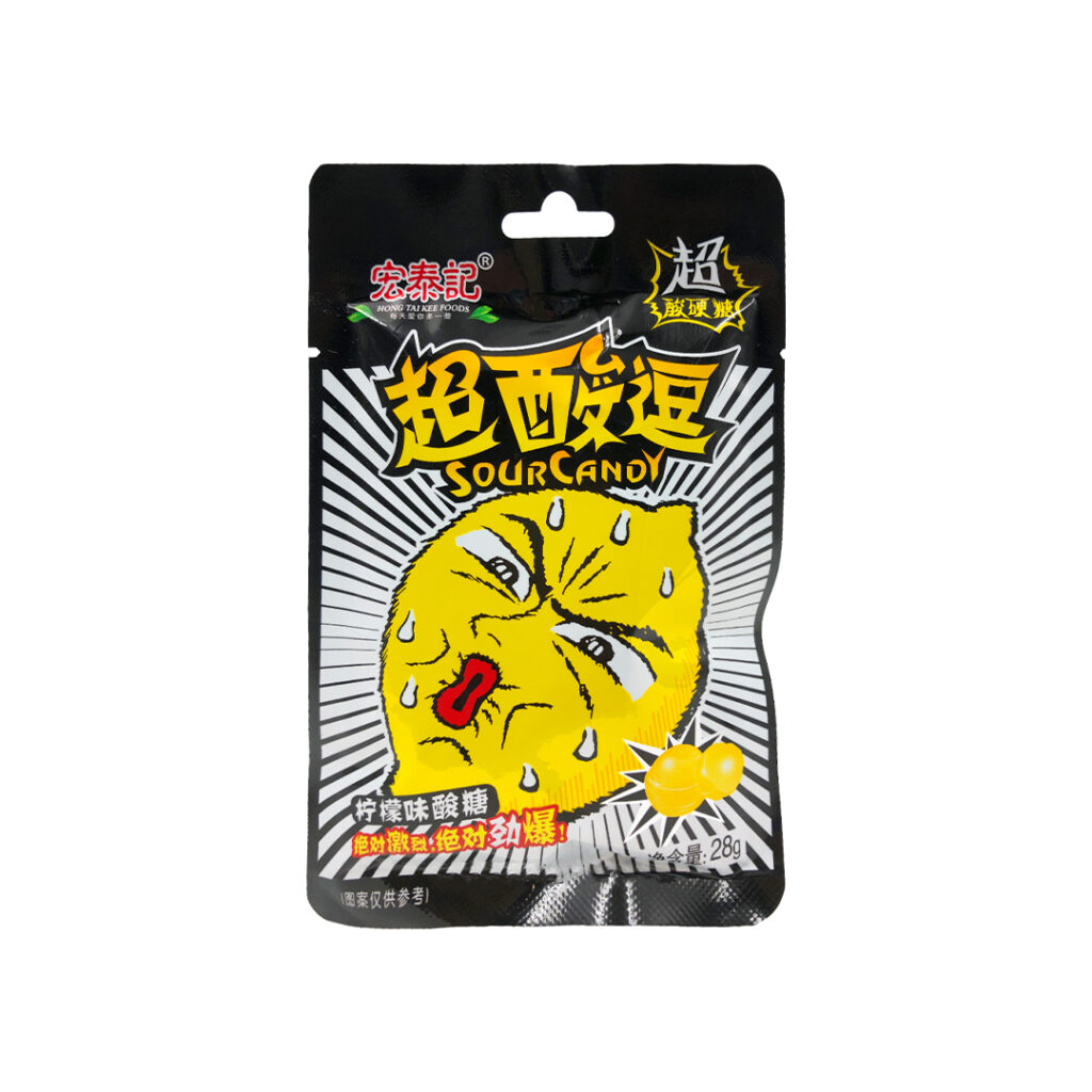 Конфеты Sour Candy кислые со вкусом лимона NEW WELLAND, упаковка, 23 гр, Китай